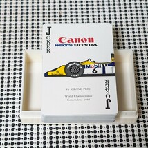 当時物　希少レア　CANON/Williams HONDA　F1グランプリ 1987 総合優勝記念 トランプ　現状品_画像5