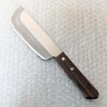 未使用保管品 野口鍛冶店 野菜収穫包丁 ホルダー付鞘付　刃渡り約16cm 全長約27cm_画像3