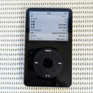 1円 Apple ipod classic A1136 第5世代 30GB アップル アイポッド クラシック 30GB ブラック 通電確認済み 現状品