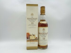 ハーフ THE MACALLAN ザ マッカラン 12年 シングル ハイランド モルト スコッチ ウイスキー 特級 旧 箱入 未開栓 古酒 375ml 43% X258145