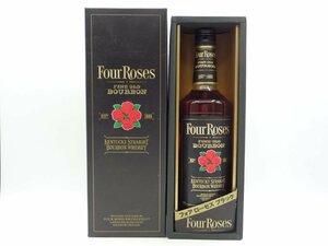 FOUR ROSES FINE OLD フォア ローゼス ファイン オールド ブラックラベル バーボン ウイスキー 箱入 未開封 古酒 750ml 43% X257822