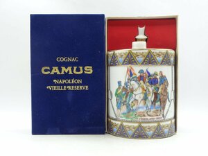 CAMUS NAPOLEON VIEILLE RESERVE カミュ ナポレオン ヴィエイユ リザーブ ドラム型 陶器 コニャック ブランデー 箱入 未開封 古酒 X259915