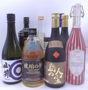 【同梱不可】1円スタート 焼酎 等 12本セット(ミニボトル含) 琥珀の夢 山猿 等 古酒 C109846