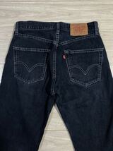 激レア 90’s ビンテージ LEVI‘S リーバイス 501 ブラックデニム パンツ メキシコ製 後染め 先染め USA製 カラーデニム_画像6