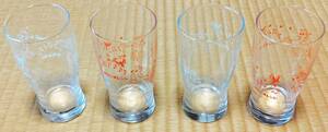 キリンレモン キリンオレンジ グラス 4個 セット 工場見学記念品 昭和レトロ・