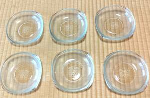 サントリー ガラス製 小鉢 6個 向い獅子紋章 旧社章 昭和レトロ・レトロポップ