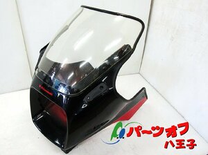 希少!! カワサキ GPZ750ターボ ★ 純正 アッパーカウル スクリーン付 赤黒 750ターボ 当時物 旧車 ナナハン ニンジャ Ninja