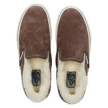 ヴァンズ 26.5cm スリッポン ファー ブラウン VANS SLIP ON FUR V98CF FUR CHOCO メンズ スニーカー スエード 天然皮革 バンズ_画像2