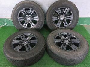 トヨタ GUN125 ハイラックス 後期純正ホイール 17×7.5 +30 265/65R17 ヨコハマ GEOLANDER A/T バリ溝 4本 売切!!