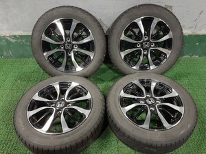 ホンダ純正ホイール 14x4.5J +40 PCD100 4穴 ブリヂストン VRX 155/65R14 4本セット 中古 売切!!