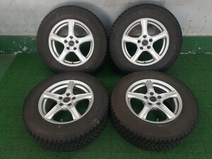 ブリヂストン BAMINuMホイール!! 16x6.5J +38 冬タイヤ付き 215/70 4本セット 中古 売切!!