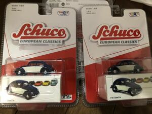 送料込2台セット SCHUCO シュコー vw beetle volks wagen フォルクスワーゲン ビートル hotwheels tomica matchbox トミカ ホットウィール