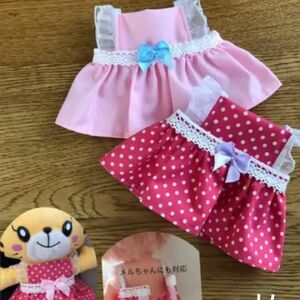 ハンドメイド★ワンピース２枚　はなちゃん　メルちゃん　洋服　新品　 着せ替え人形うさももちゃんSS