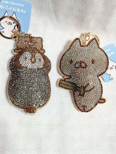 ねこぺん日和 キーホルダー キラキラ 可愛い ねこぺん ペンギン ペンちゃん