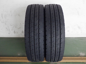 215/70R17.5 118/116L ダンロップ SPLT50 中古 9分山 2本セット サマータイヤ 2018年製 L17184