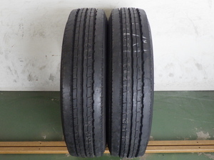 205/80R17.5 120/118L 12PR ヨコハマ LT 151R 中古 9.9分山 2本セット サマータイヤ 2018年製 L17177