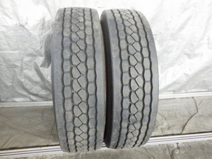 295/80R22.5 153/150J ブリヂストン M801II 中古 7分山 2本セット オールシーズンタイヤ 2023年製 UT2761