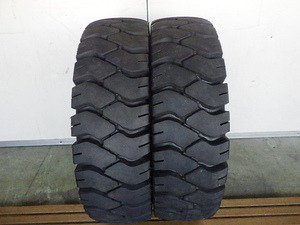 7.00-12 12PR ダンロップ POWERLIFTER FK71 中古 2本セット フォークリフト X1429