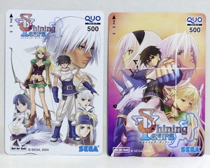 2004年セガ「シャイニング・ティアーズ」未使用QUOカード デザイン違い2種セット（500円分×2枚）●非売品●SEGA Shining Tears クオカード