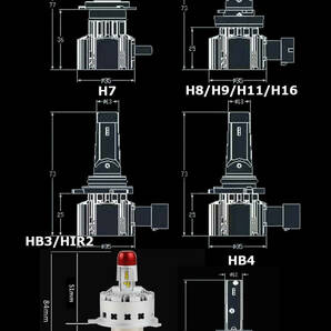 LEDヘッドライト フォグランプ 9SF H7 HB4 12V 60W 12000ルーメン 6500K 2本setの画像3