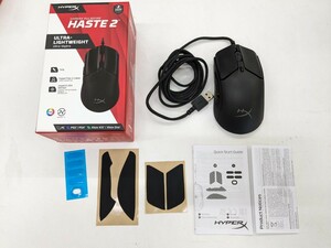 0602u1306　ハイパーエックス(HyperX) HyperX Pulsefire Haste 2ゲーミングマウス ブラック 6N0A7AA　※同梱不可