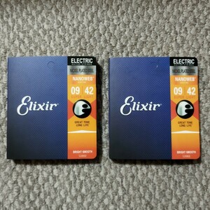 Elixir NANOWEB 09/42 2セット エリクサー エレキギター弦　