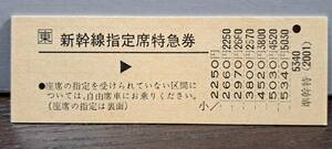 D 【即決】(M) JR東 新幹線指定席特急券通常期 → (鹿沼発行) 【ヤケ】1407