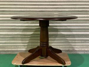 ◆FR81 テーブル ダイニングテーブル　家具　木製　インテリア　リビングテーブル　丸テーブル　メーカー不明◆T