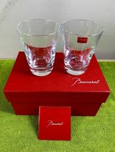 ◆FQ16 ペアタンブラー バカラ パパ、ママタンブラー Baccarat 約1kg　ペアタンブラーグラス　食器◆T_画像1