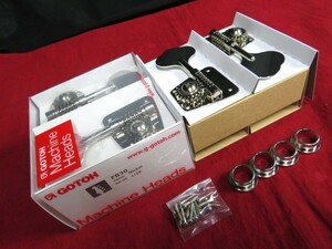 ★新品セール/最安値！★GOTOH／FB30-Ni-R4◆高品質 高精度 国産 ゴトー Bass マシンヘッド 糸巻き◇Leftyモデル 左利き/リバースヘッド