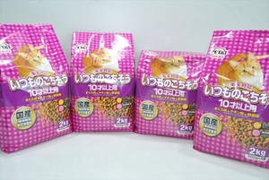 【PLT-5072-4】 キャットフード いつものごちそう 10歳以上 まぐろ味&チキン味&野菜味 国産 2kg 4個 計8kg まとめ売り ①