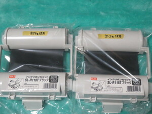 ⑰SL-R118T black black black Max Be pop for ink ribbon cassette 2 pcs set secondhand goods 