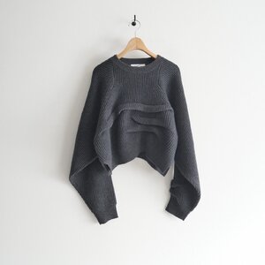 2023AW / 未使用 / ENFOLD エンフォルド / TUCK SHORT-KNIT PULLOVER ニット 38 / 300GA270-1830 / 2312-2048