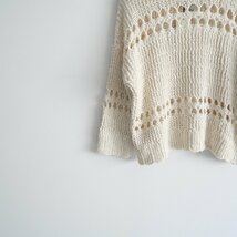 2023 / 未使用 / ROBERTO COLLINA ロベルト コリーナ / SWEATER CROCHET ECRU ニット S / N44101 / 2310-0243_画像3