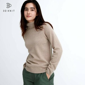 ★★UNIQLO 3Dカシミヤタートルネックセーター ★★定価10900円 S M L XLサイズ BEIGE ベージュ 新品 未使用 ユニクロ 