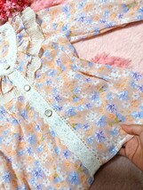 MY ＳＨＯＰ◆サーモンピンク◆花柄＆レース◆フリル◆可愛らしい◆花柄◆華やかな◆サラサラ◆お洋服_画像5