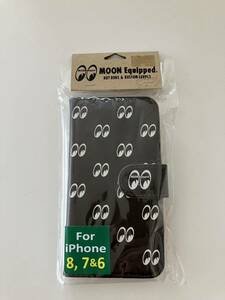 MOON Equipped(ムーンイクイップド)フリップケース/手帳型/iPhone8/iPhone7 /SE2.SE3/スマホケース /iPhoneケース/ブラック①/ムーンアイズ