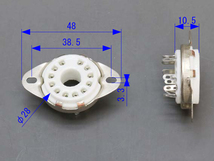 12ピン 真空管ソケット 4個セット 50CA10 管理番号[AS0053]_画像4