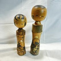こけし/伝統こけし まとめ９個セット 人形 日本人形 置物/置飾り 工芸品/民芸品/伝統工芸 昭和 木製_画像4