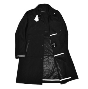 [ новый товар ]EMPORIO ARMANI Emporio Armani функциональность пальто с отложным воротником 52(XL размер степень ) место хранения pa Cub ru чёрный свет пальто 8766