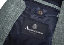 【新品】定価143,000円 春夏 シルク＆リネン混 Aquascutum アクアスキュータム 高級テーラードジャケット A6サイズ 日本製 ビジネス 8799_画像3