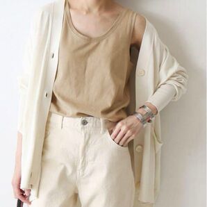 【新品・未使用品】フレームワーク FRAMeWORK コットン天竺タンクトップ ラウンドヘム