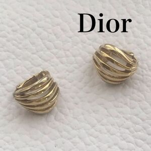 クリスチャンディオール　イヤリング　ゴールド　ヴィンテージ　クリップ式　Dior