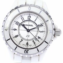 シャネル CHANEL H0968 J12 33ｍｍ 白セラミック デイト クォーツ レディース _799003_画像1