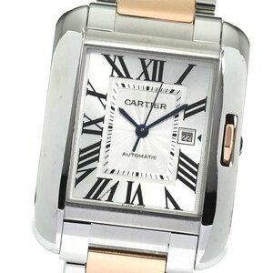 カルティエ CARTIER W5310037 タンクアングレーズLM デイト 自動巻き ボーイズ _792344