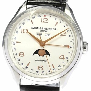  Baum &merusheBaume & Mercier M0A10213/65718 Cliff ton moon phase Triple calendar self-winding watch men's _794605