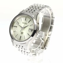 シチズン CITIZEN AQ4100-57A デイト ソーラー メンズ 極美品 箱・保証書付き_801653_画像3