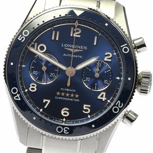  Longines LONGINES L3.820.4 Spirit fly задний хронограф самозаводящиеся часы мужской превосходный товар коробка * с гарантией ._803275