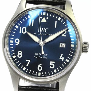 IWC IWC SCHAFFHAUSEN IW327004 パイロットウォッチ マークXVIII プティ・プランス デイト 自動巻き メンズ 美品 保証書付き_801093