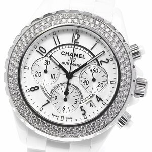  Chanel CHANEL H1008 J12 chronograph diamond bezel self-winding watch men's _801964